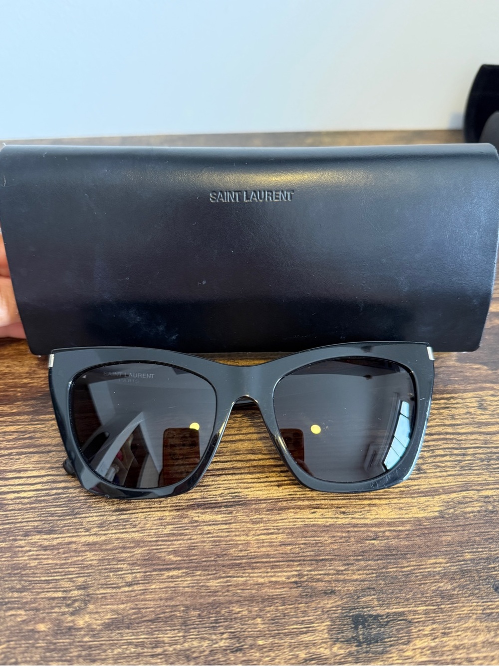 Saint Laurent Black Kate Sunglasses